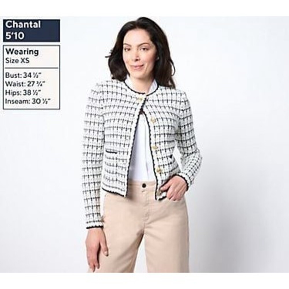 Nic+Zoe tweed sweater jacket size small